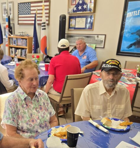 Veterans enjoy a luncheon at the Brotherhood of Heroes Resource Center &  Museum